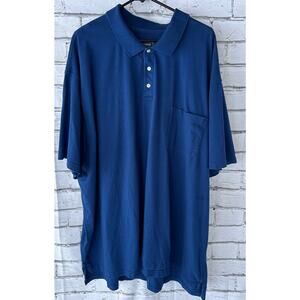 Preowned The Foundry Supply Co 4XL Tall Blue Polo Golf Shirt Big & Tall Cotton